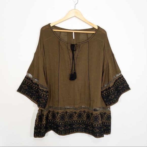 Free People Tunic Dress Counting Stars Olive - Picture 11 of 12